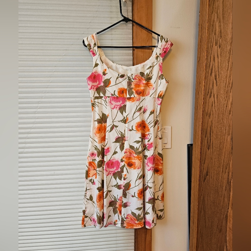 London Times Floral Square Neck Midi Dress Size 10 - Picture 3 of 11